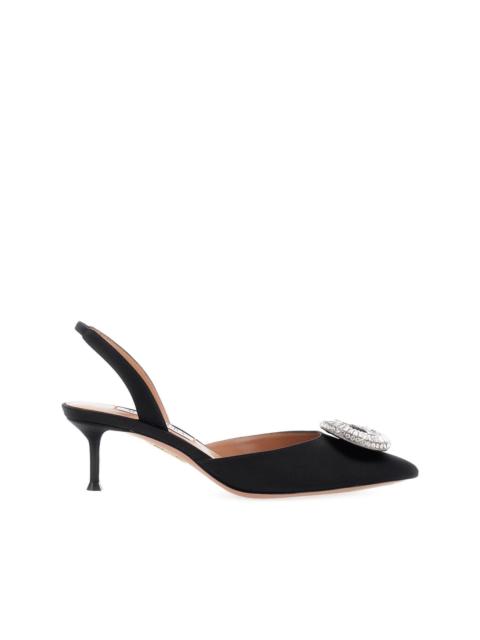 Crystal Hoop slingback pumps