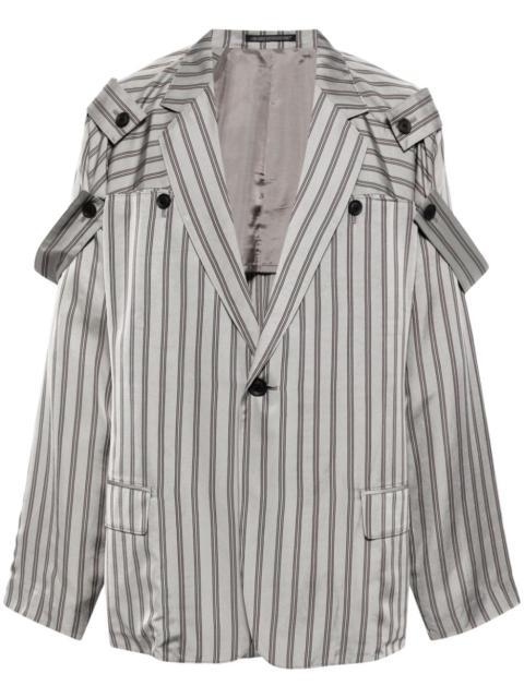 epaulette-detail pinstripe blazer