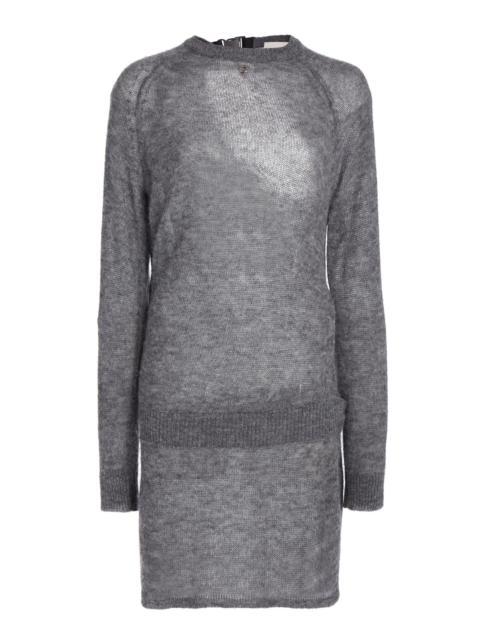 Buckled Cutout Dress grey