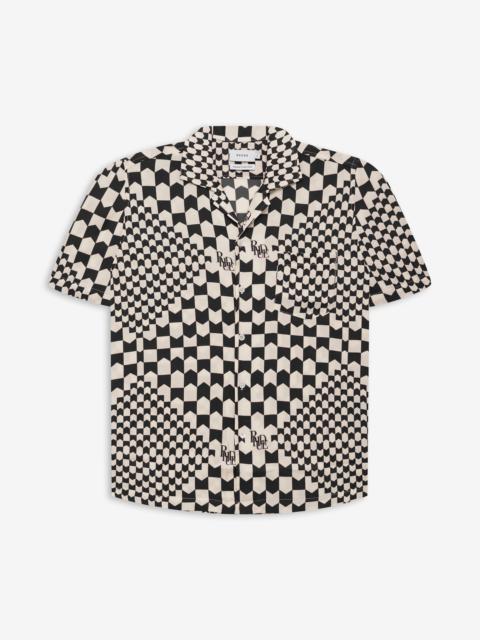 RAYON CHECKER BUTTON UP