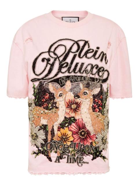 deer sequin-embellished T-shirt