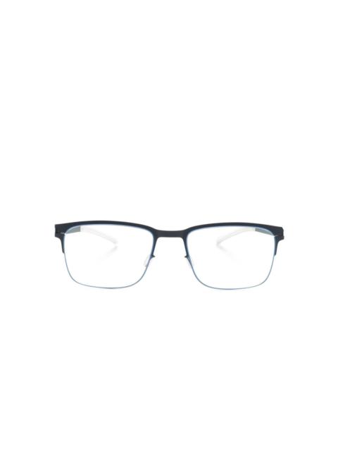 rectangle-frame metal glasses