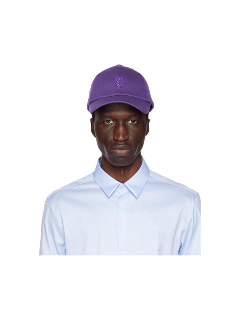 Purple Embroidered Cap