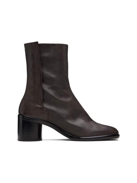 Brown Tabi Ankle Boots