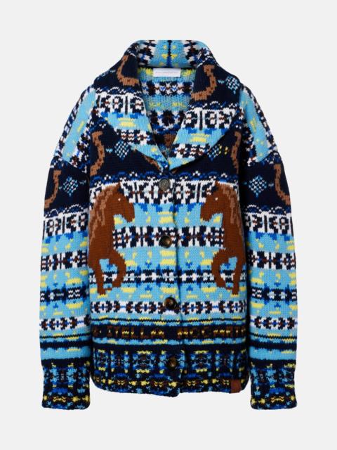 Fair Isle virgin wool cardigan