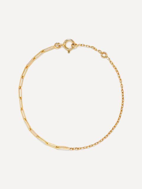 18ct Gold Solitaire Nu Chain Bracelet