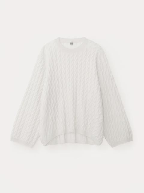 Cashmere cable knit off-white
