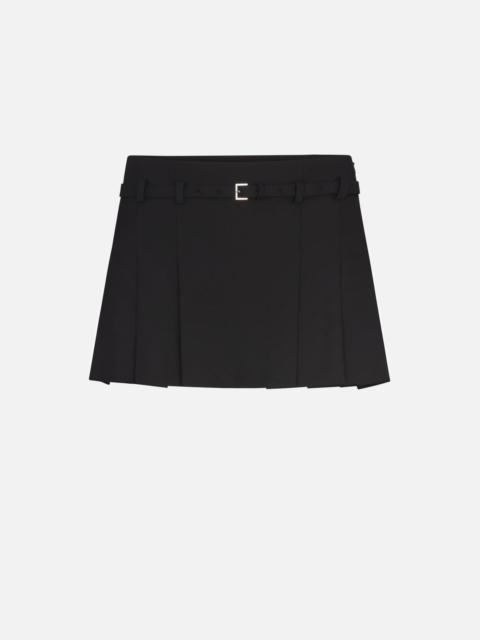 The Pleated Mini Skirt in Black