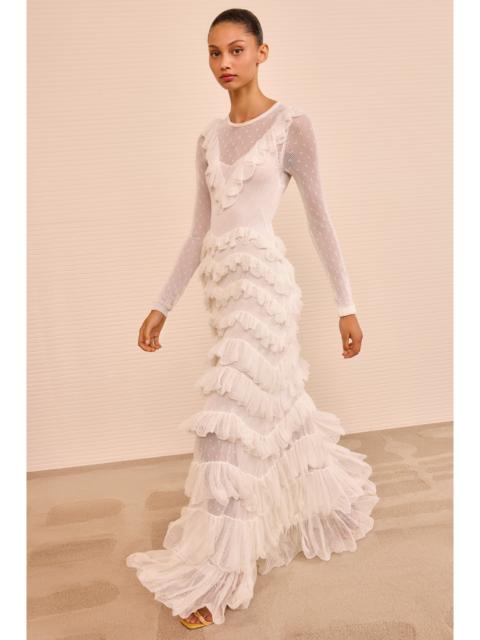 Calliope Long Sleeve Tiered Ruffle Long Dress