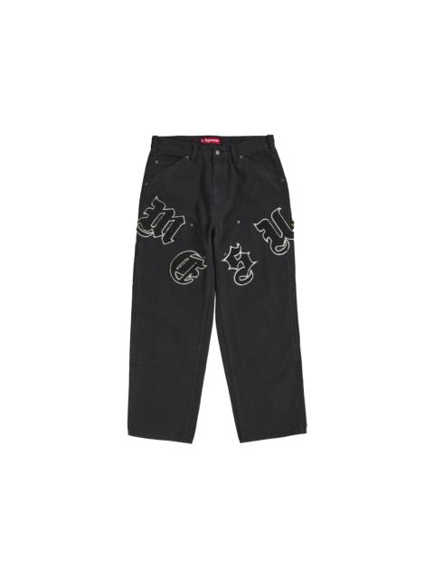 Supreme Old English Canvas Double Knee Painter Pant Black