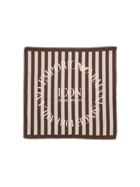 striped fringed scarf