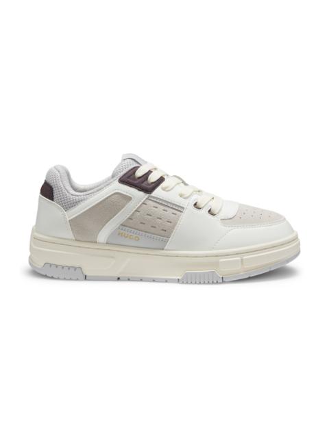 TRAINERS WITH MESH AND FAUX LEATHER