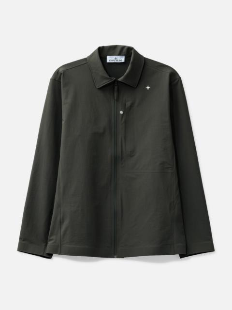 TEXTURED STRETCH NYLON STELLINA OVERSHIRT