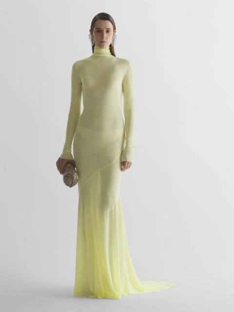 Turtleneck jersey gown