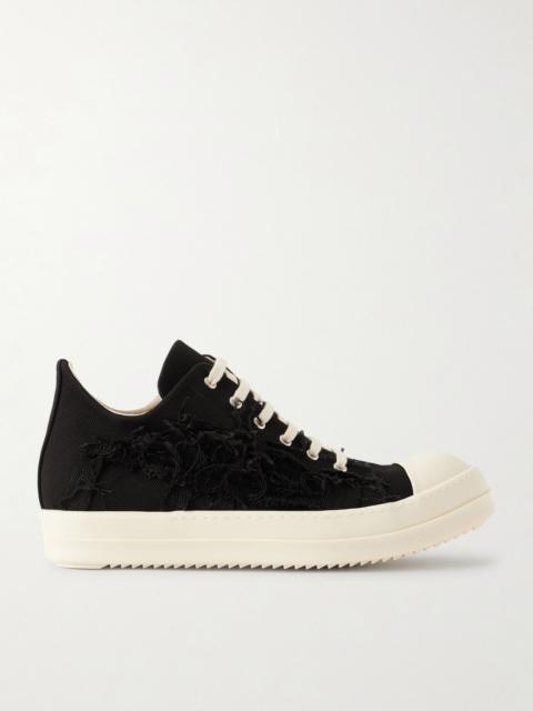 Ramones Frayed Denim Sneakers Black