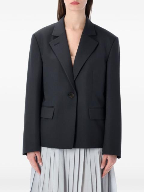 notched-lapel button-fastening blazer