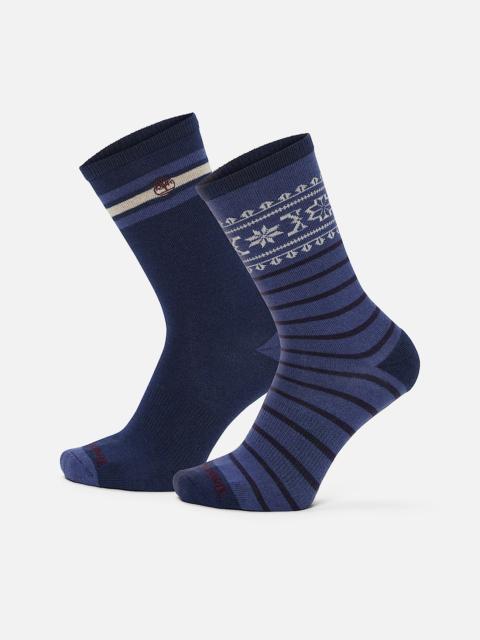 Men's Timberland® 2-Pack Fair Isle Crew Sock