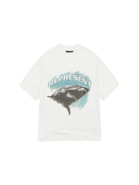 Represent Shark T-Shirt Flat White