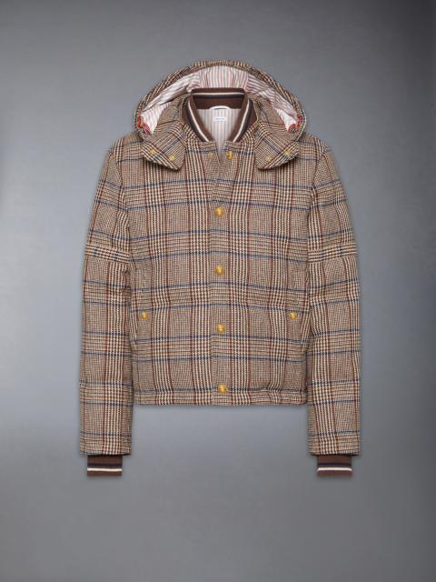 HUNTING TWEED 4-BAR DOWN FILL BOMBER JACKET