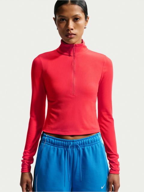 Nike Sportswear Chill Knit Women's Tight Quarter-Zip Long-Sleeve Ribbed Top