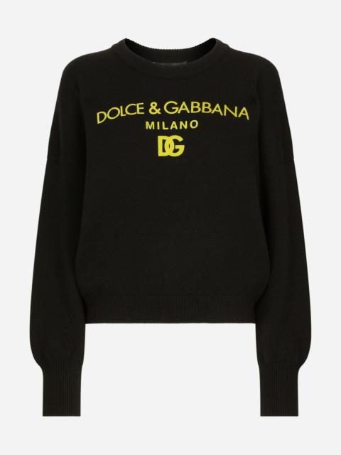 Cashmere sweater with Dolce&Gabbana logo