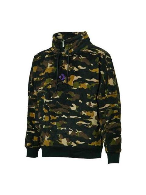 Converse Polar Fleece Archive Camo Funnel Top Sweatshirt 'Camo Green' 10018304-A01