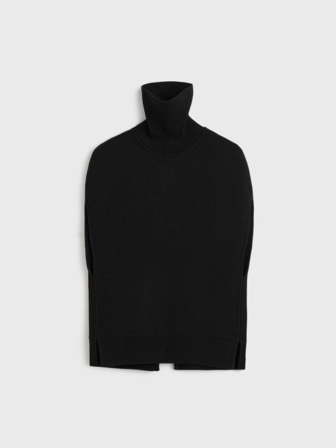 Double-knit cape knit black