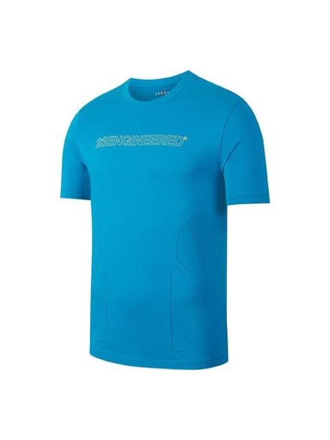 Air Jordan 23 ENGINEERED Dri-FIT Quick Dry Casual Sports Short Sleeve Blue CJ6205-446