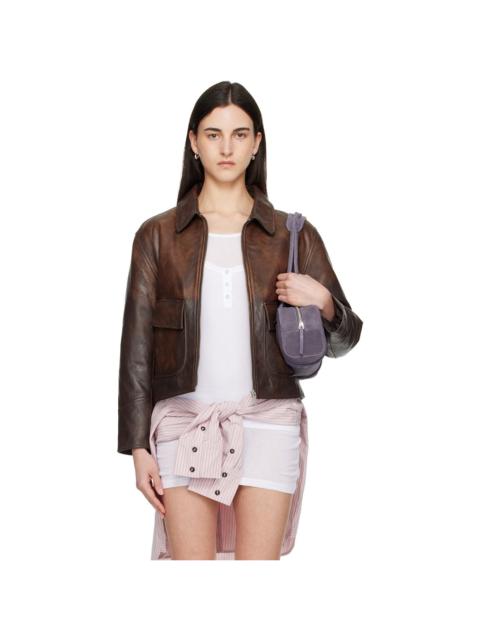 Brown Claudia Leather Jacket