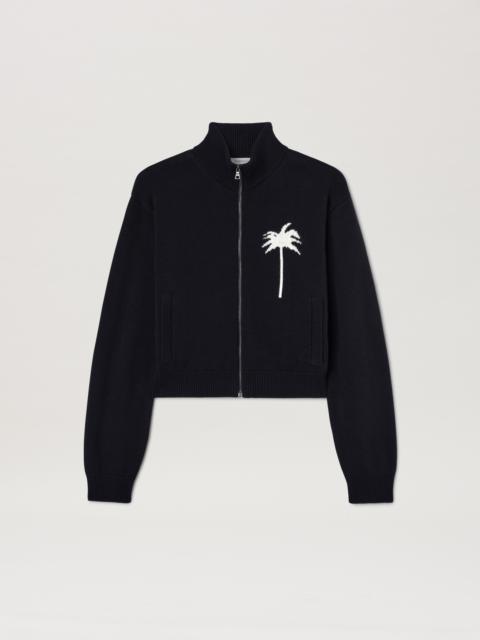Palm Inlay Track knit jacket