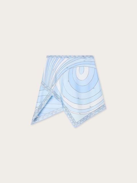 IRIDE PRINT SILK SCARF SKIRT