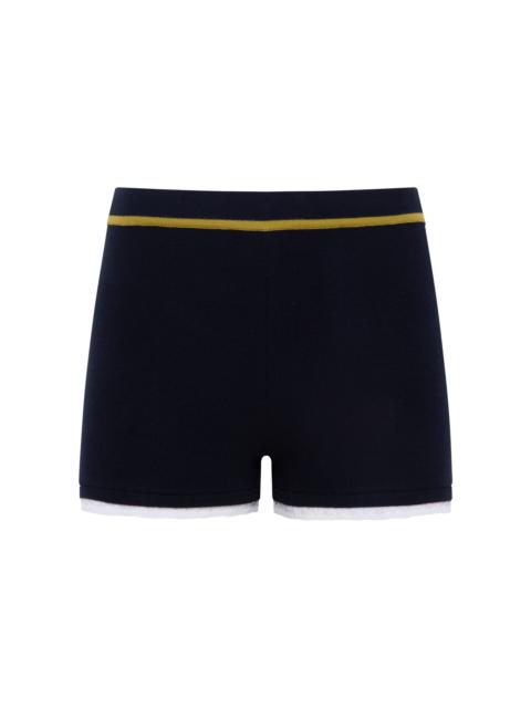 Sou Knitted Mini Shorts navy