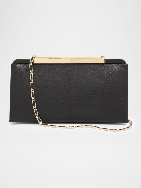 East-West Clutch Bag in Supple Leather
