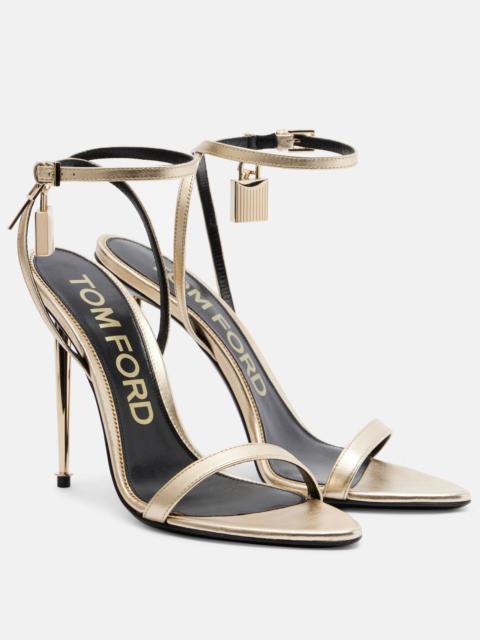 Metallic leather sandals