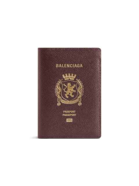 Men's Passport Holder in Burgundy