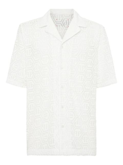 monogram-jacquard shirt
