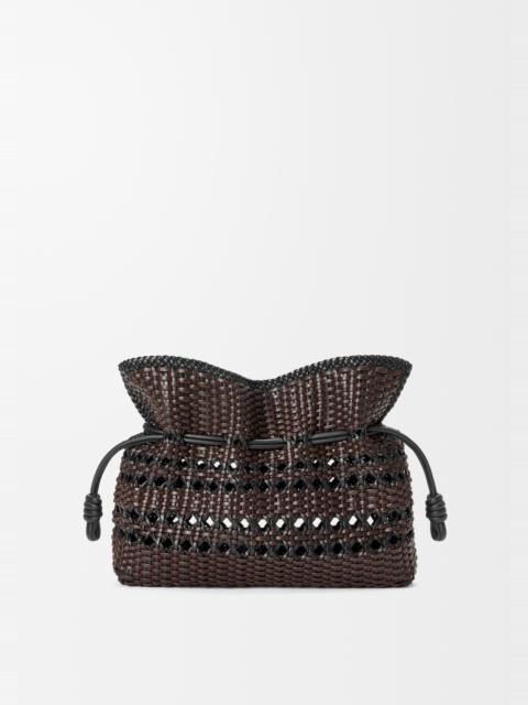 Medium Flamenco clutch in woven nappa calfskin