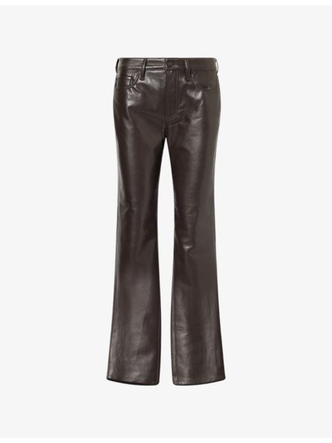 Genova Straight-leg Leather-Blend Trousers