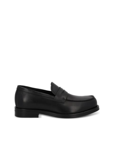 flat leather loafers