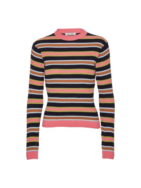 SILK STRIPES KNIT - NAVY STRIPES