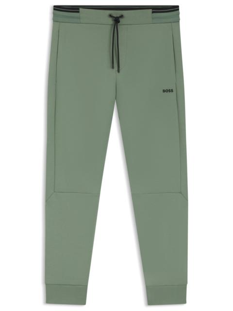 COTTON TRACKSUIT BOTTOMS WITH STRIPED TRIMS