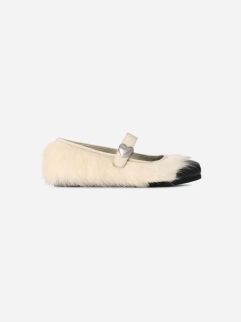 ® Women's ® AMBUSH Mary Jane Sheepskin Shoes in White