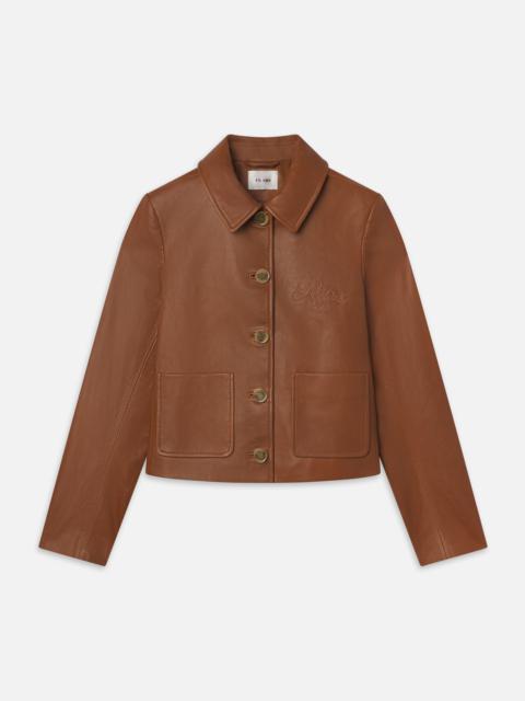 Ritz Femme Leather Jacket in Camel