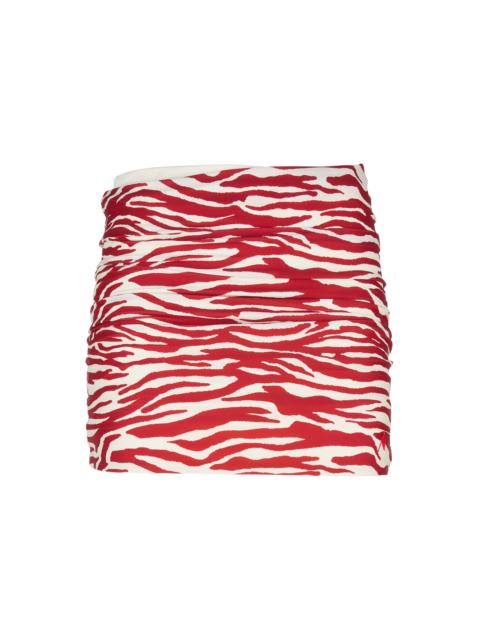 RED AND MILK MINI SKIRT