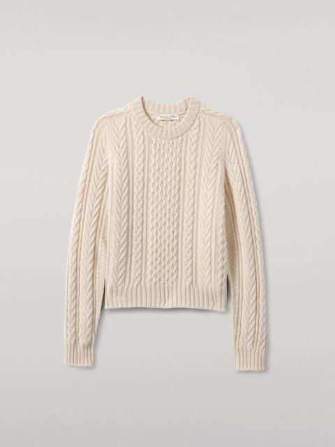 Aran Cable Cream Cashmere Jumper