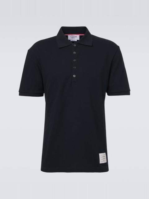 4-Bar cotton piqué polo shirt