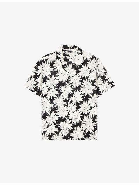 Floral-Print Short-Sleeve Woven Shirt