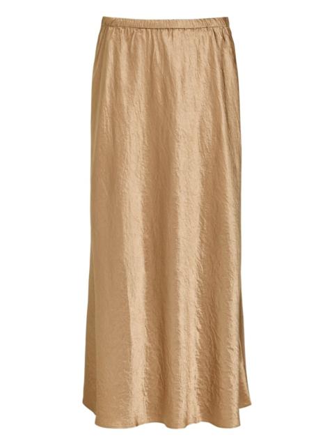 crinkle elasticated midi skirt