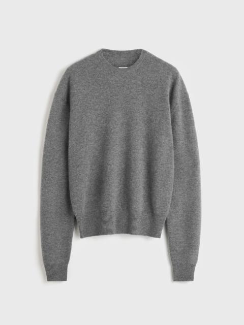 Classic cashmere crew knit mid grey