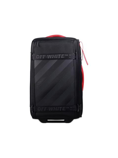 diagonal stripe suitcase